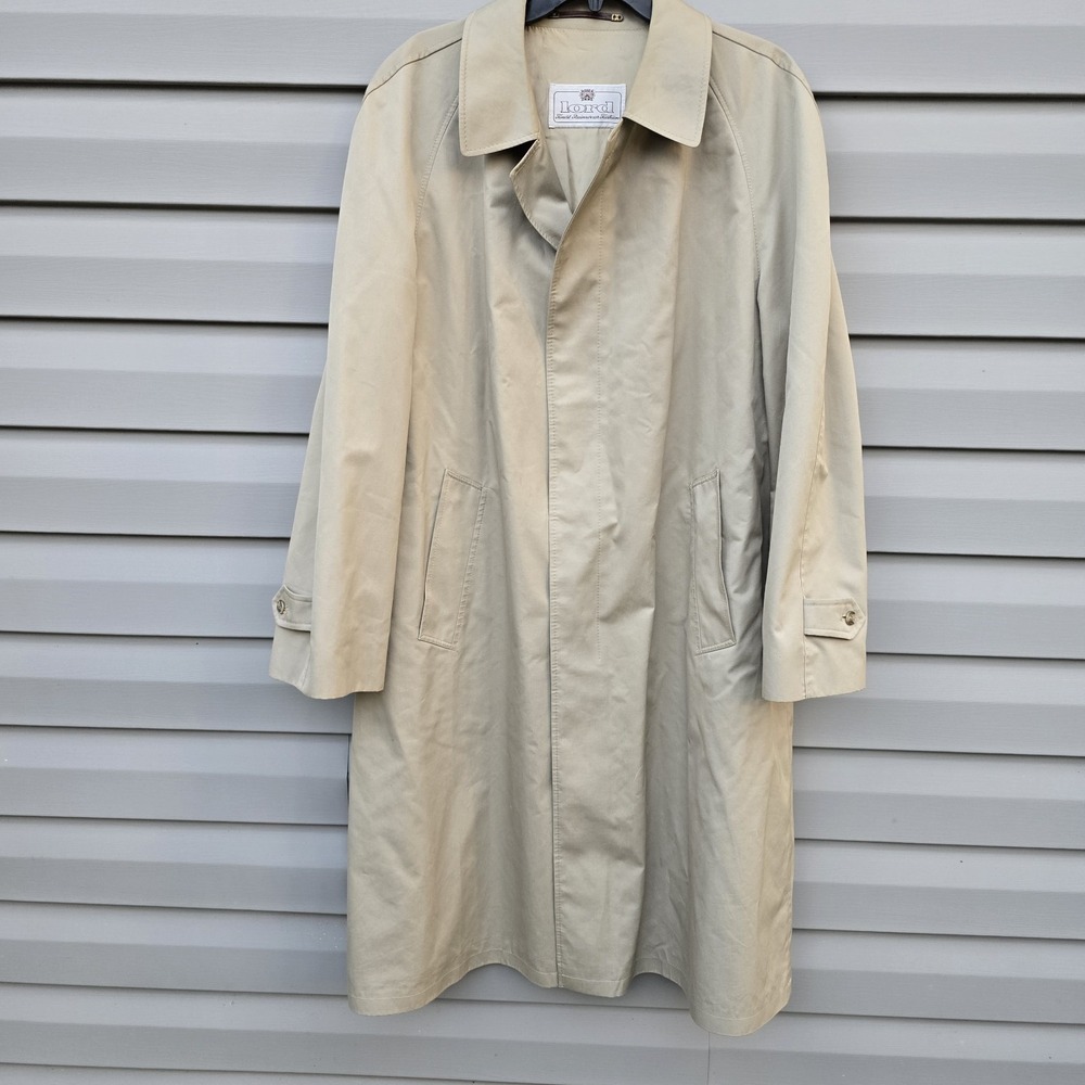 Vintage Harrods Trench Coat Made in Western Germany‎ Plaid Lined Lord Rainwear